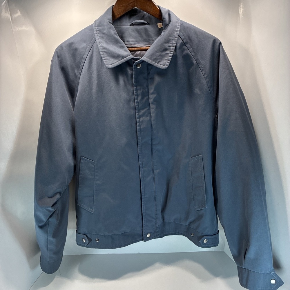 Towne from London Fog Slate Blue 90's Y2K VTG 2 Pocket Coat Jacket 42 Reg GUC